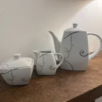 سرویس چای خوری چینی (قوری،قندان،جا شکری)