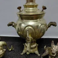 سماور زغالی ومجسمه