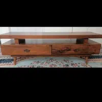 میز تلویزیون شیک طرح چوب گردویی