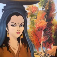 تابلو نقاشی رنگ روغن چهره