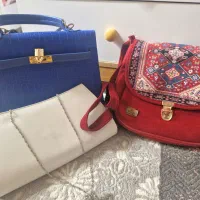 کیف مجلسی و عقد و مراسم  کیف چرم مصنوعی ابی