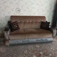 مبل ۷ نفره محکم چوب و پارچه عالی|حراج|چناران, |دیوار