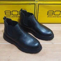 کفش نیم بوت برشکاکوتاه وکف طبی پشت چرم منعطف