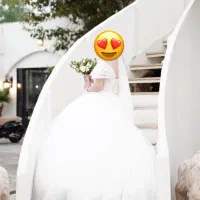 لباس عروس شیک با شنل اشانتیون