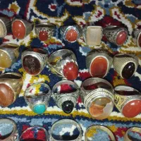 کلکسیون انگشتر رکاب نقره نگین سنگ قیمتی|جواهرات|تهران, شهران شمالی|دیوار