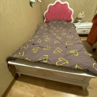 سرویس اتاق خواب دخترانه نوجوان برند بامبینو|تخت و سرویس خواب|قائمشهر, |دیوار