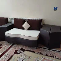 مبل ۸ نفره با روکش و میز عسلی و جلو مبلی|مبلمان خانگی و میز عسلی|خمینی‌شهر, |دیوار