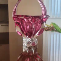 شکلات خوری کریستال رنگ صورتی چک