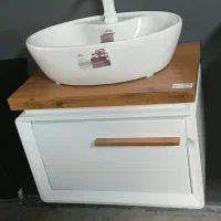 روشویی کابینتی سه بعدی طرح چوب روشن (۶۰*۴۰)