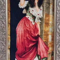 تابلوفرش دستبافت(طرح معروف ،خداحافظ برایان)|تابلو فرش|لاهیجان, شیشه گران|دیوار