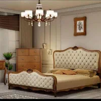 سرویس خواب دونفره تمام چوب مدل سه گل ثمر|تخت و سرویس خواب|تهران, یافت آباد جنوبی|دیوار