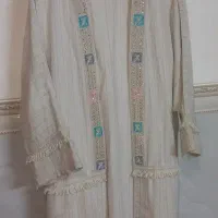 مانتو لینن سوزن دوزی تابستانی
