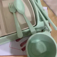 سرویس غذا خوری بامبو کودک برند کره ای اصل|اسباب و اثاث بچه|تهران, مجیدآباد|دیوار