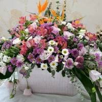 باکس دسته گل طبیعی بسیار بزرگ،شیک و لاکچری