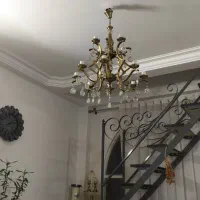 لوستر کریستال برنزه فلزی