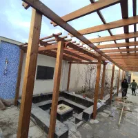 نصاب چوب ترمو . آلاچیق.روف گاردن .قاب فرانسوی