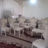 مبل سلطنتی ۹نفره فاخر وشکیل فوم سرد وچوب گردو