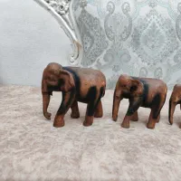 فیل های چوبی کار دست کاملا نو|مجسمه، تندیس، ماکت|تهران, سازمان برنامه جنوبی|دیوار