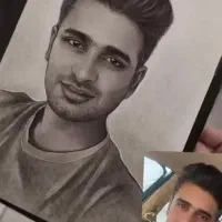 طراحی سیاه قلم|تابلو، نقاشی، عکس|جهرم, |دیوار