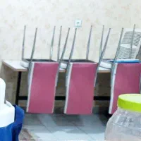 میز شاسی فلزی و رویی ام دی اف همراه صندلی|میز و صندلی غذاخوری|اهواز, کوی باهنر|دیوار