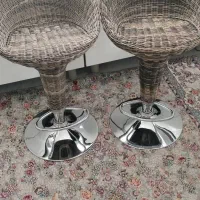 صندلی حصیری پایه استیل