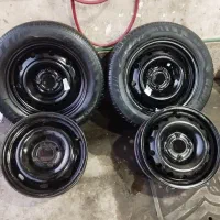 لاستیک و رینگ ۱۵ دو عدد   دو عدد هم رینگ ۱۴