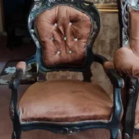 مبل نه نفره استیل باچوب گردو