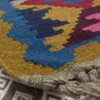 گلیم پشمی دست بافت|گلیم، جاجیم، گبه|قزوین, |دیوار