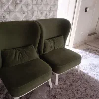 مبل راحتی7نفره طوسی سبز