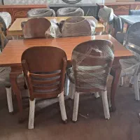 ۶نفره نهارخوری پشت چوب کف پارچه|میز و صندلی غذاخوری|رشت, کوی حسینی|دیوار