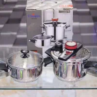 زودپز دوقلو یونیک اصلی حک شده  7و5لیتر کف چدن