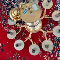 فروش لوستر دست دوم ده شاخه برند چشمه نور