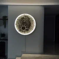 تابلو و اینه و ساعت ماه نورپردازی شده|تابلو، نقاشی، عکس|کرمانشاه, |دیوار