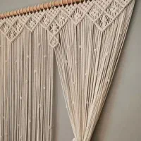 پرده مکرومه|پرده، رانر، رومیزی|مشهد, استاد یوسفی (شهرک غرب)|دیوار