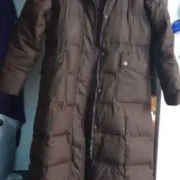 کاپشن بلند پر زنانه کلاه دار