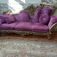 مبل کار کرده نو ۸نفره با ویترین سالم جنس چوب|مبلمان خانگی و میز عسلی|خمینی‌شهر, |دیوار