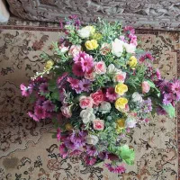 گلدان وگل|گل مصنوعی|قدس, شهرقدس|دیوار