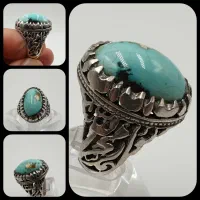 انگشتر فیروزه طبیعی زیبا و سنگین