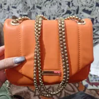 کیف چرم با بند زنجیری