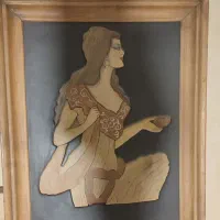 تابلو معرق وتندیس چوبی