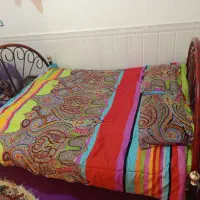 تخت خواب دونفره بهمراه تشک سالم تمیز|تخت و سرویس خواب|آبادان, |دیوار