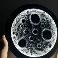 تابلو دست ساز ماه/نور پردازی شده