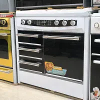 اجاق گاز پنج شعله طرح لبخند استیل پارس ضمانت ارسال