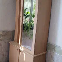 جاکفشی دارای آینه قدی و کمد بزرگ و جالباسی