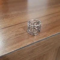 انگشتر و گوشواره و گردن بند استیل رنگ ثابت