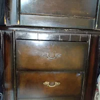 تخت دونفره با کفی پایه دار سالم با دو پاتختی|تخت و سرویس خواب|اسلام‌شهر, شهرک واوان|دیوار