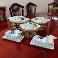 ظروف چینی گل پنبه