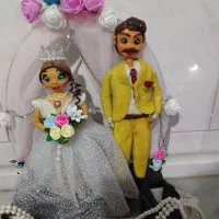 عروس وداماد صفرتاصدکاردست|صنایع دستی و سایر لوازم تزئینی|صحنه, |دیوار