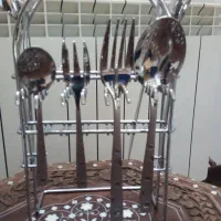 سرویس قاشق و چنگال ۶ نفره کاملا نو مناسب جهیزیه