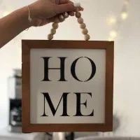 تابلو دکوراتیو چوبی Home